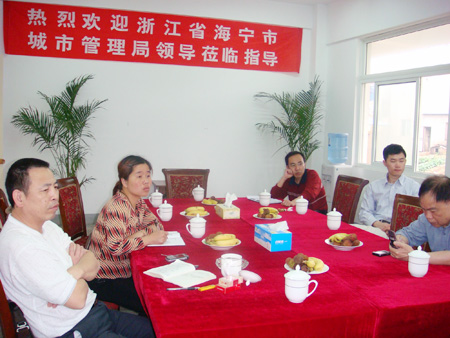 浙江省海寧市城管局領(lǐng)導參觀(guān)武進(jìn)項目